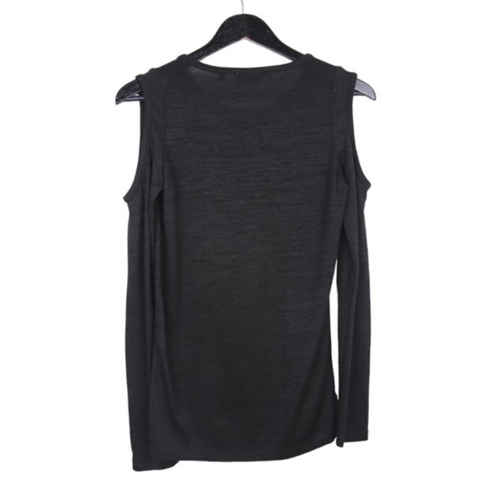 ARITZIA Wilfred Free Arrington Cold Shoulder Top Black Size Medium - Picture 5 of 7